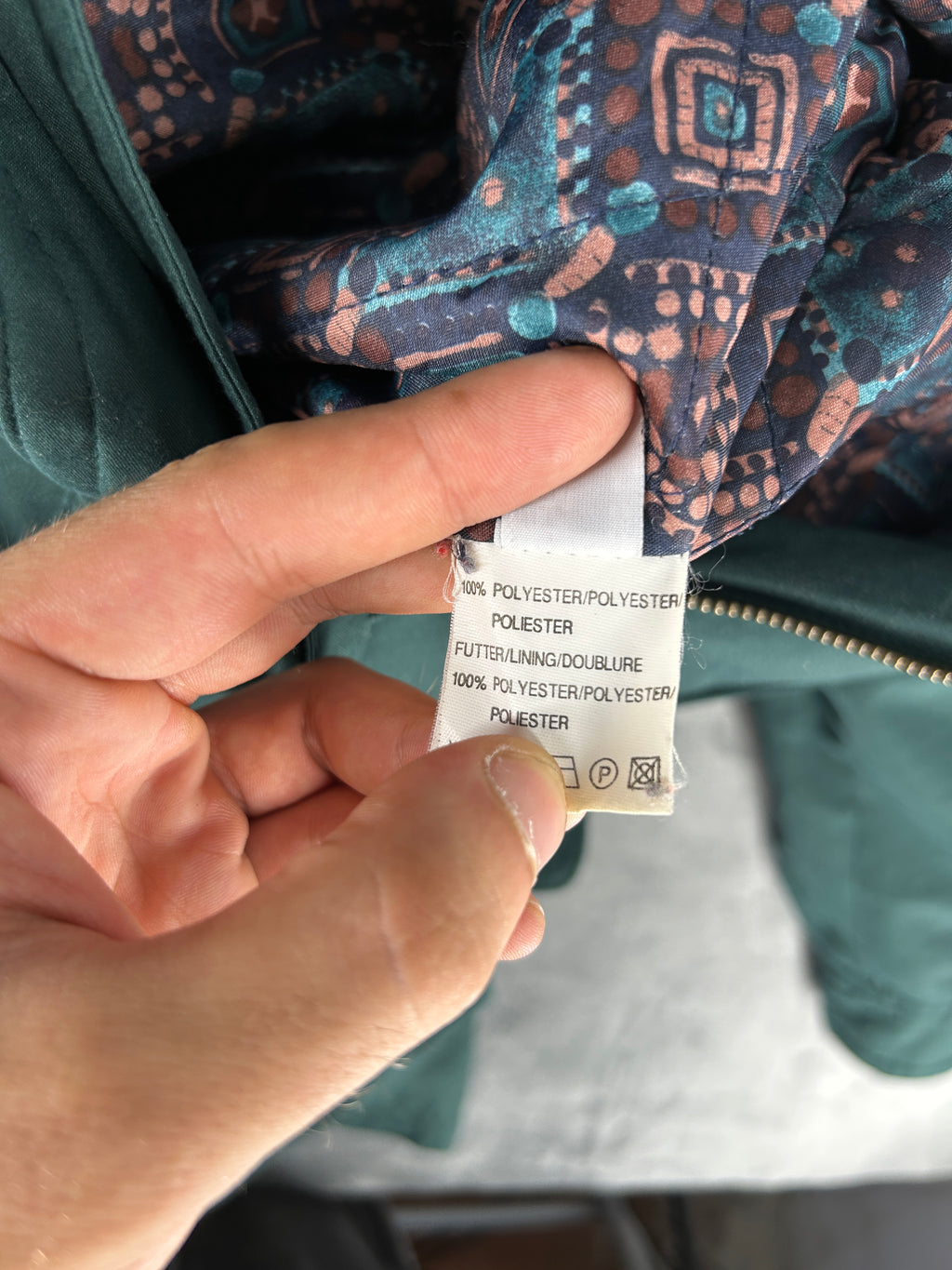 Parka verde salvia con cappuccio vintage – Donna Taglia M
