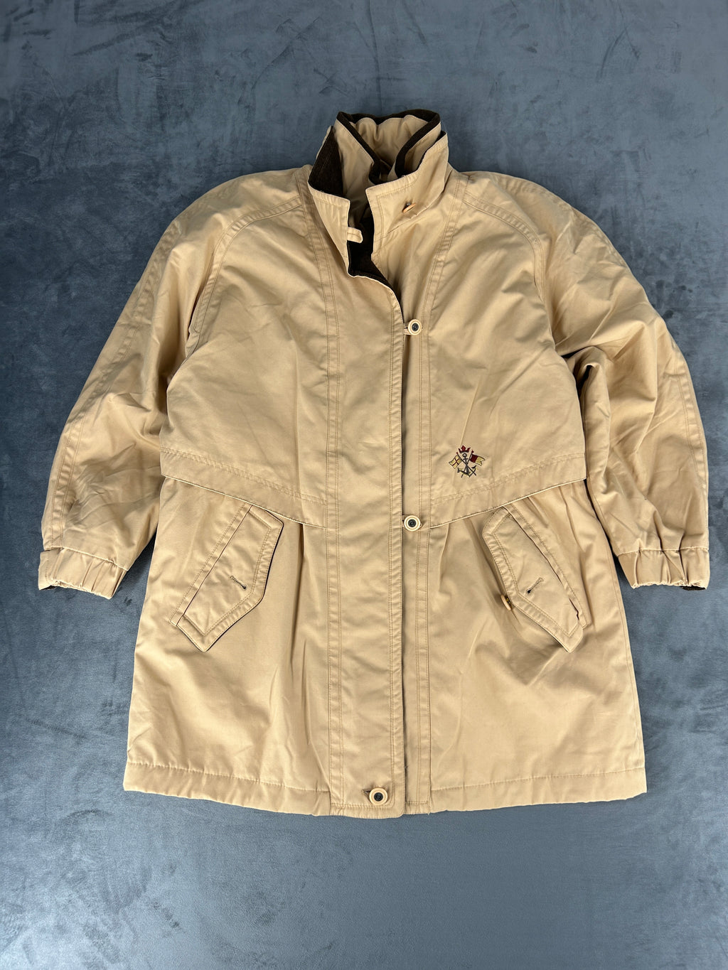 Giaccone beige collo e fodera in pile vintage – Donna Taglia L