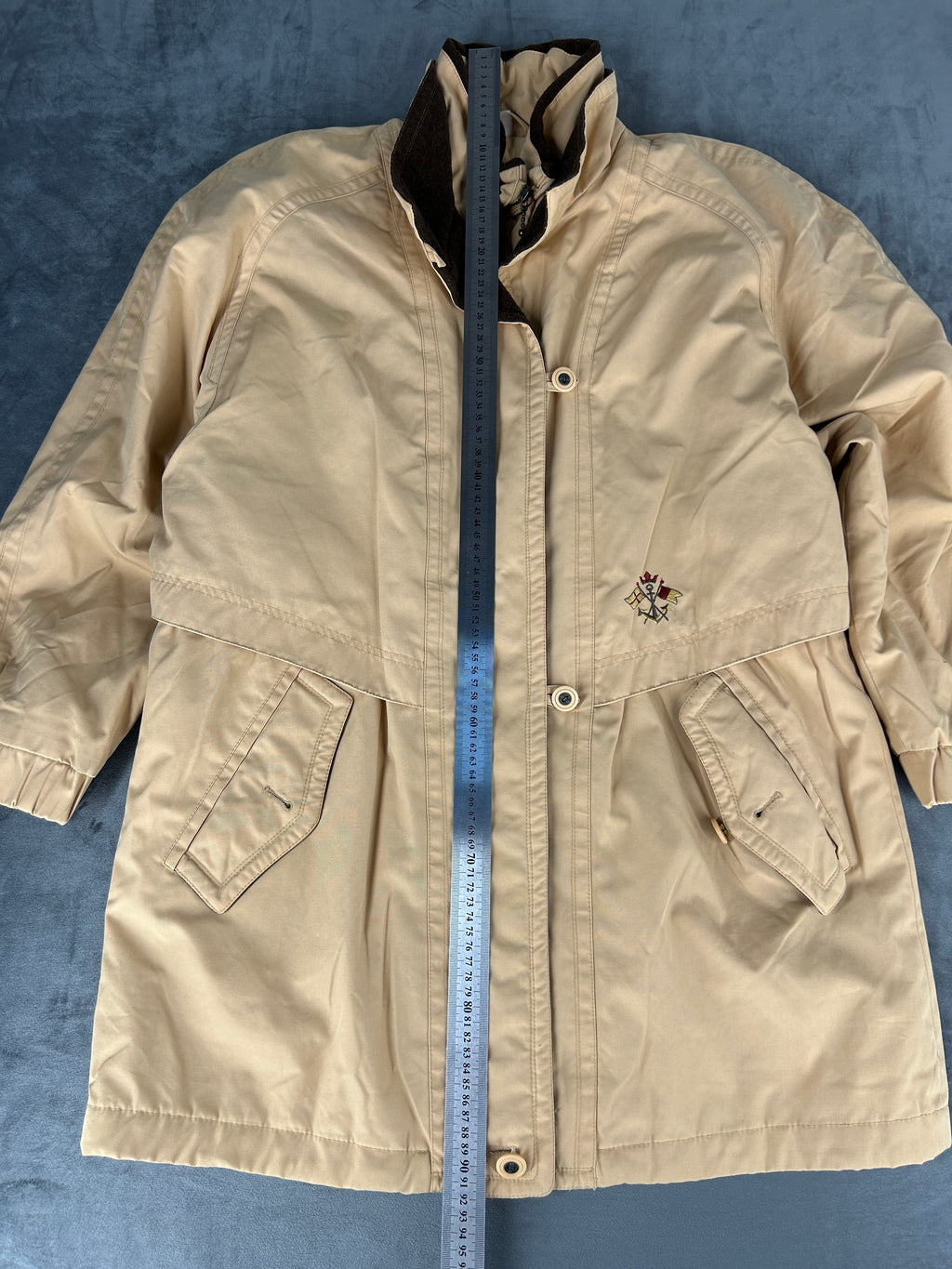 Giaccone beige collo e fodera in pile vintage – Donna Taglia L