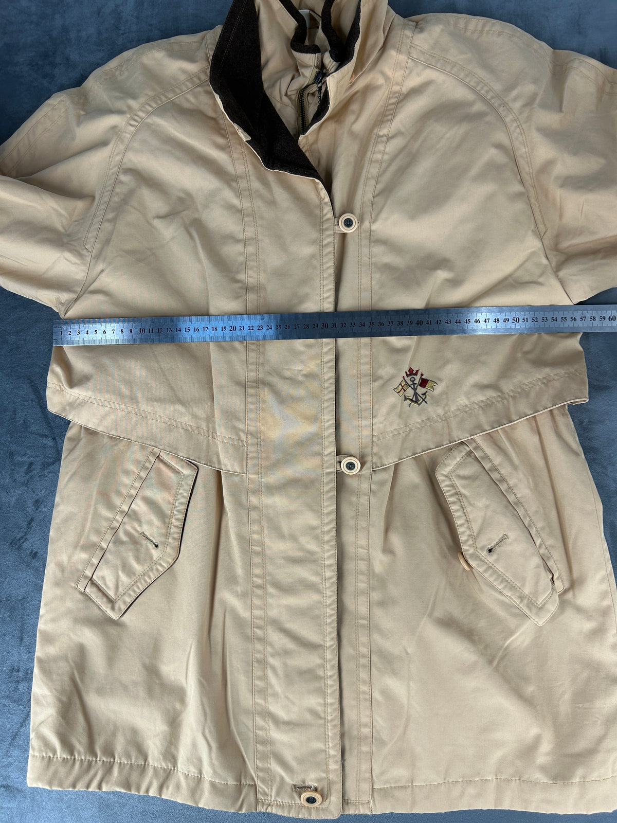 Giaccone beige collo e fodera in pile vintage – Donna Taglia L