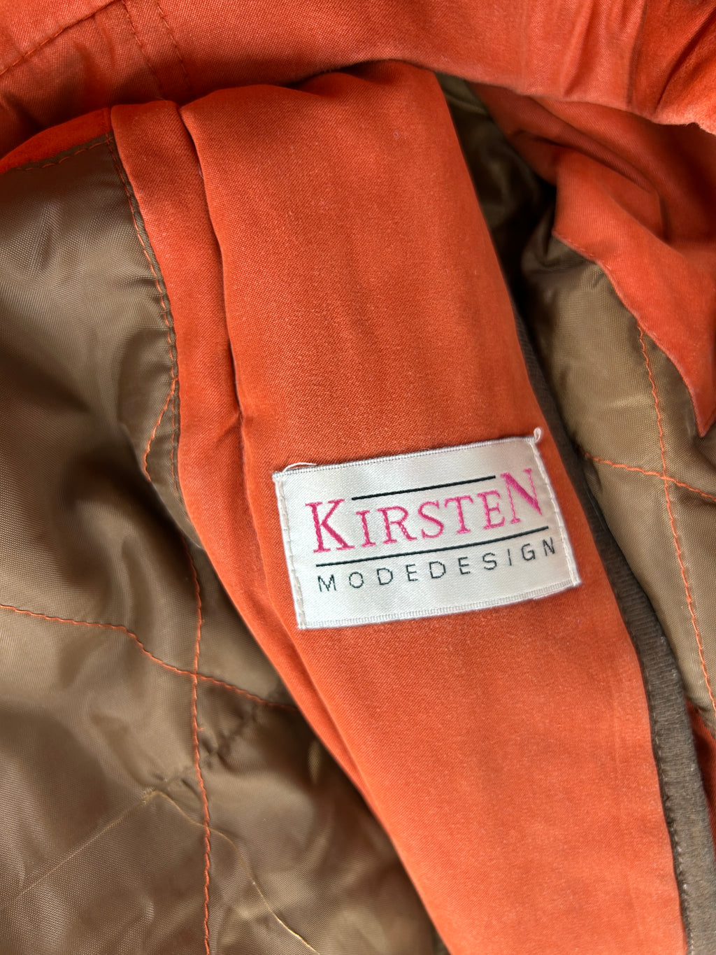 Montgomery arancione ruggine Kirsten cappuccio in pelliccia vintage – Donna Taglia XL