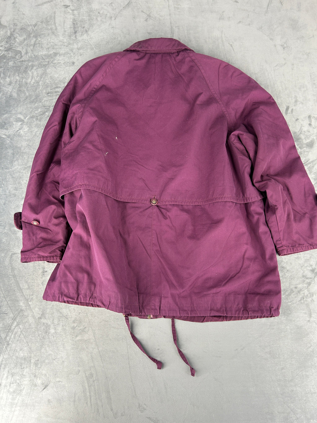 Giaccone prugna con coulisse vintage – Donna Taglia XL