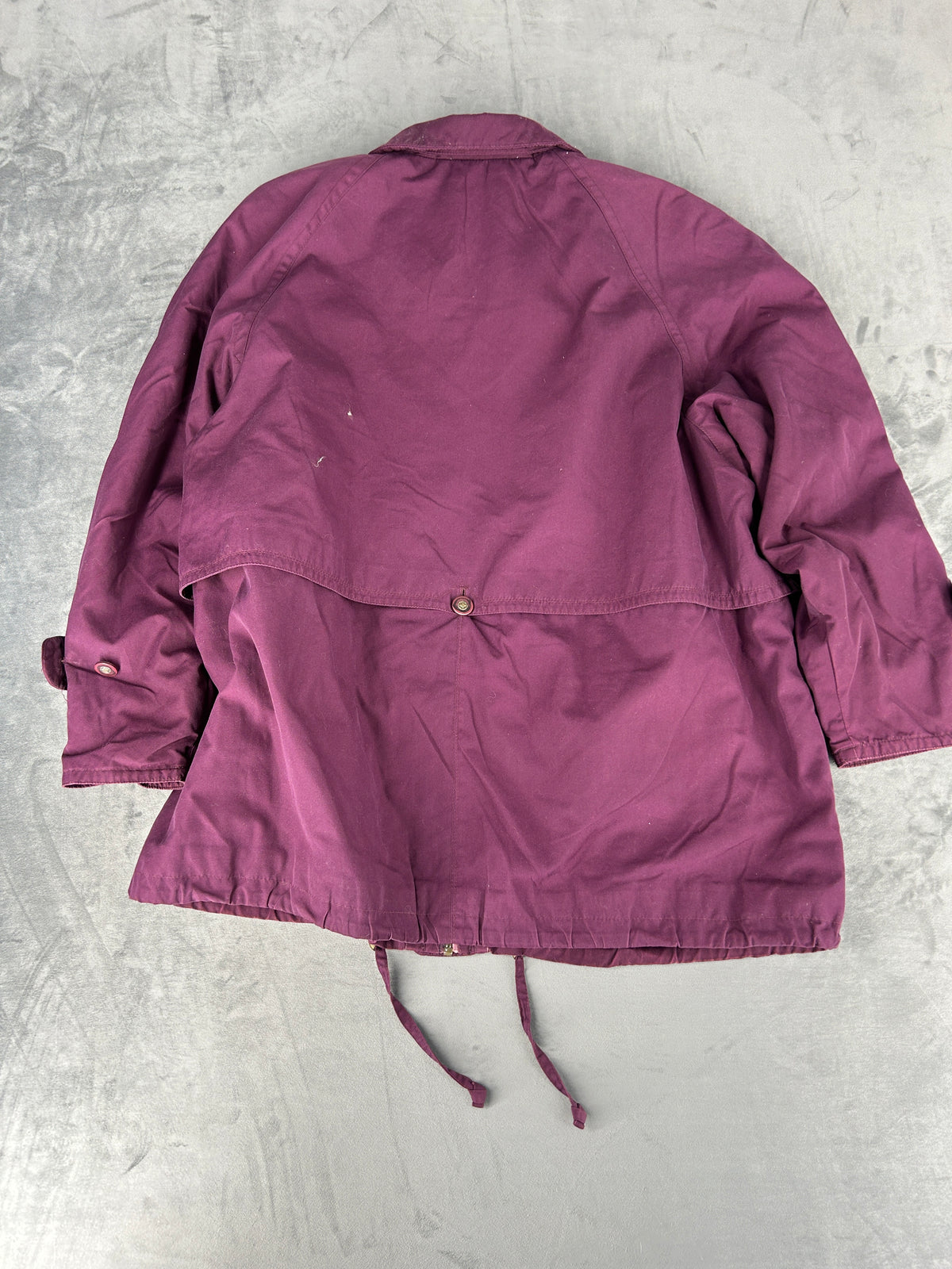 Giaccone prugna con coulisse vintage – Donna Taglia XL