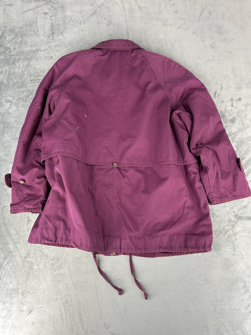 Giaccone prugna con coulisse vintage – Donna Taglia XL