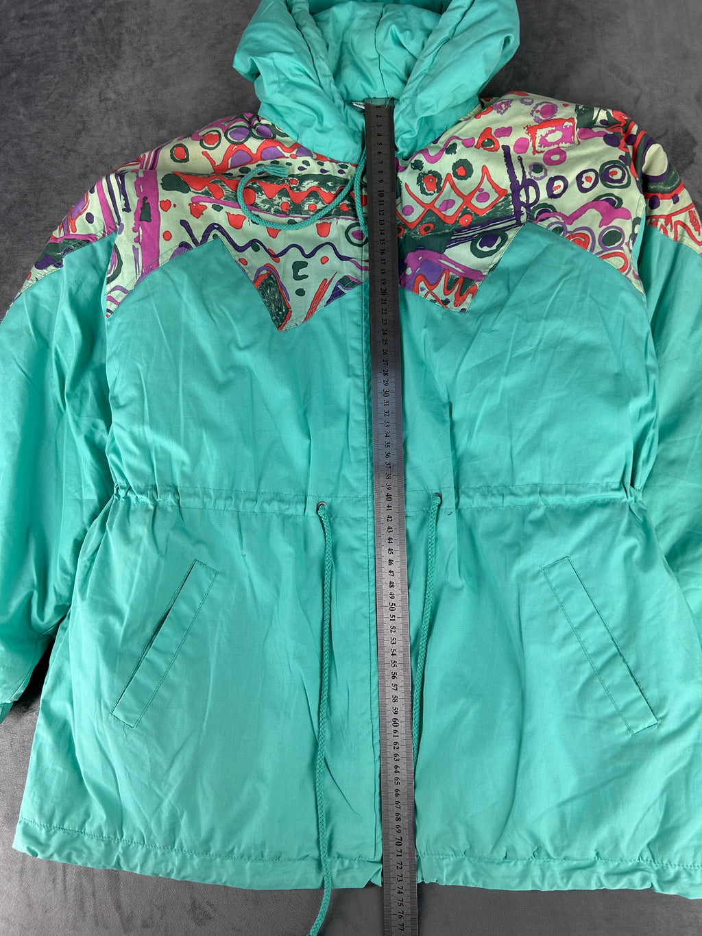 Giaccone imbottito verde acqua vintage anni 90 – Donna Taglia L