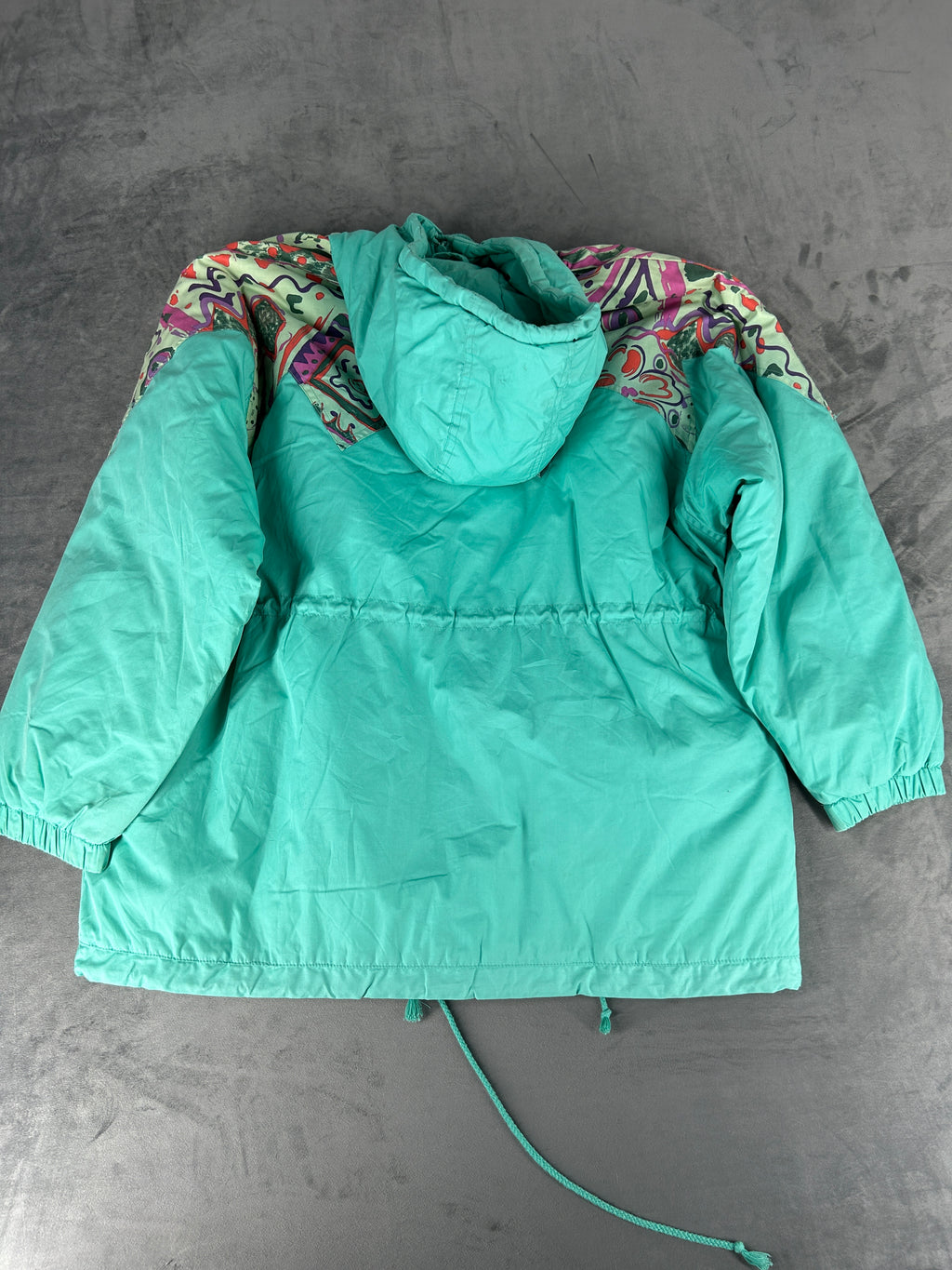 Giaccone imbottito verde acqua vintage anni 90 – Donna Taglia L