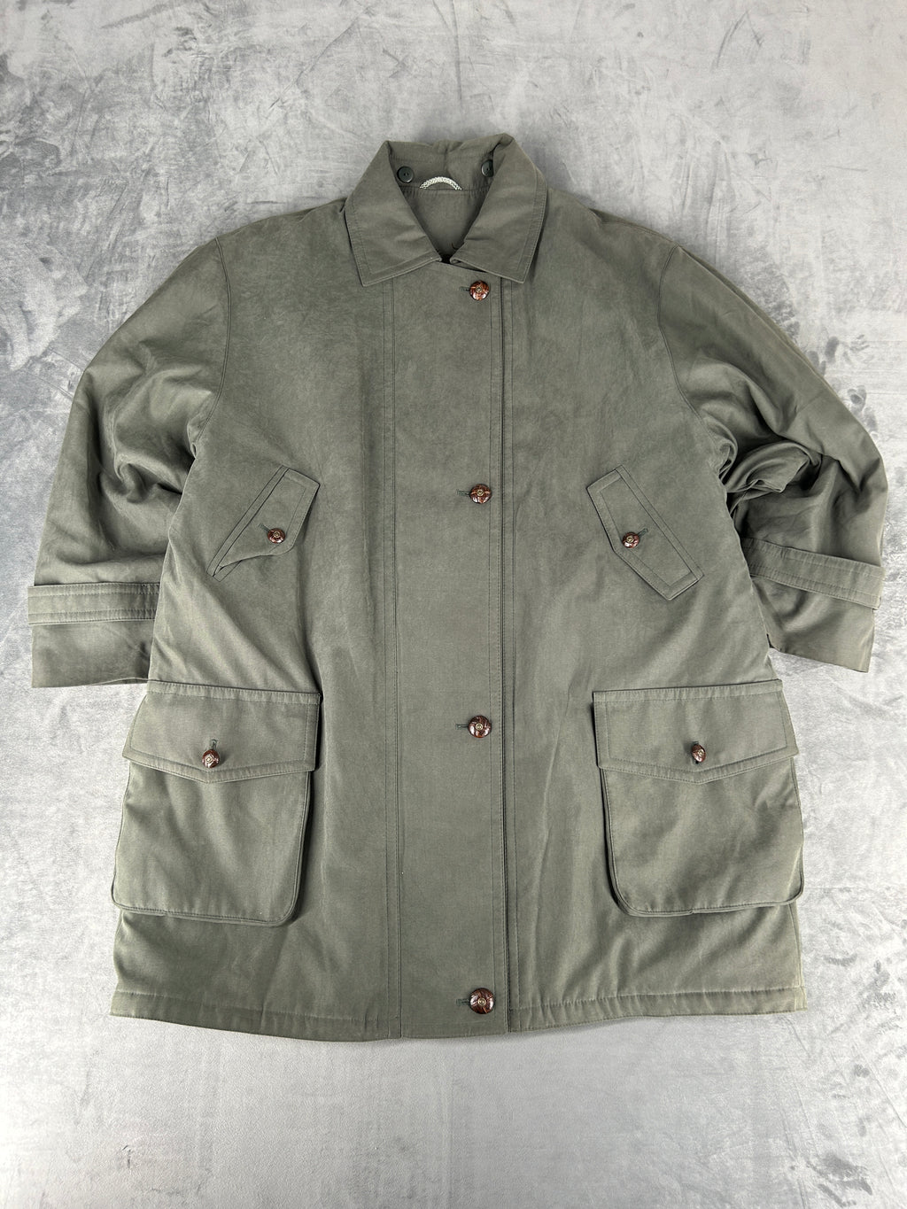 Soprabito verde militare Laura Lebek vintage – Donna Taglia XL