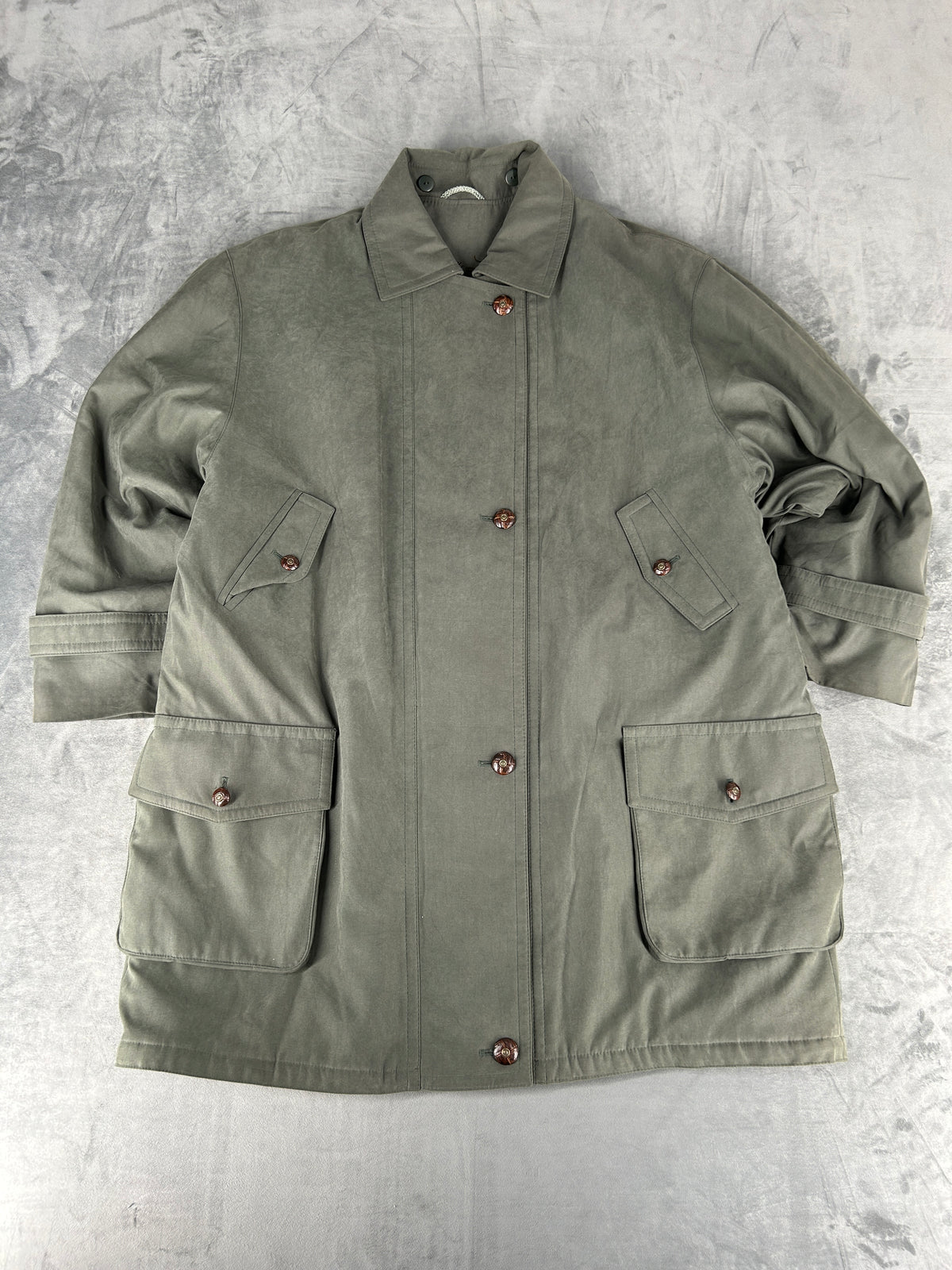 Soprabito verde militare Laura Lebek vintage – Donna Taglia XL