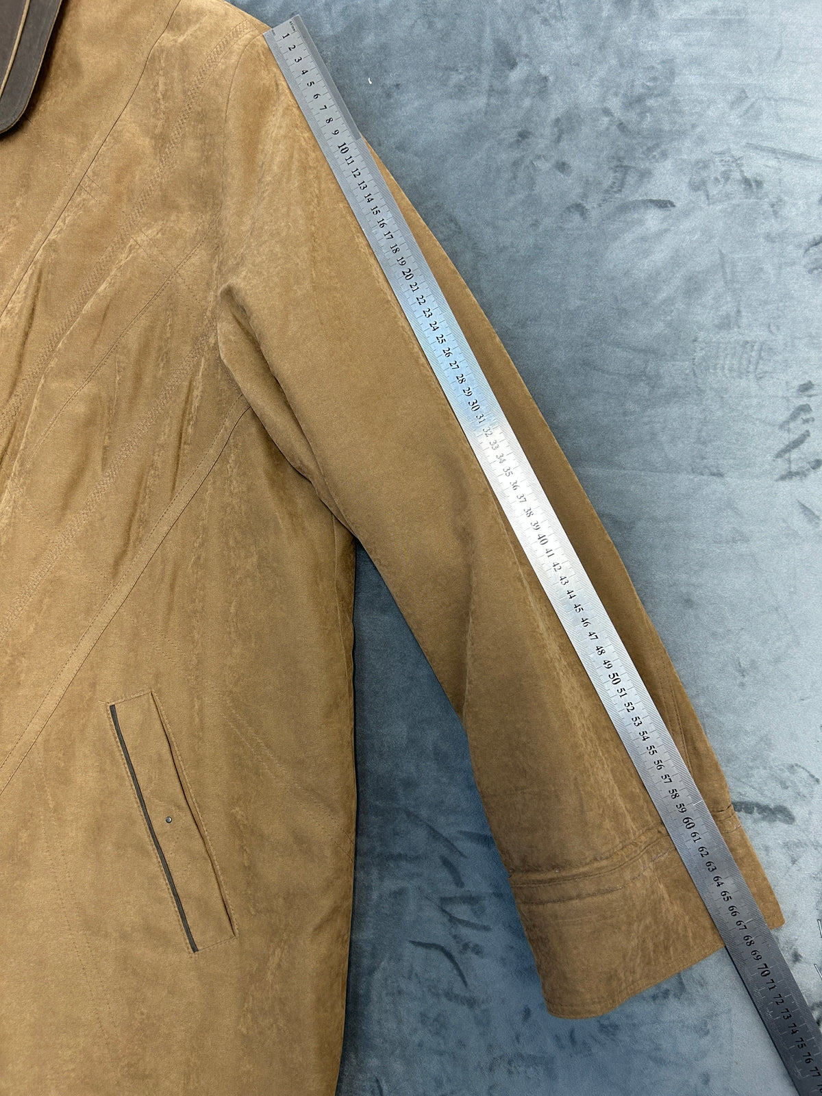 Giaccone effetto camoscio beige Lebek vintage – Donna Taglia XL