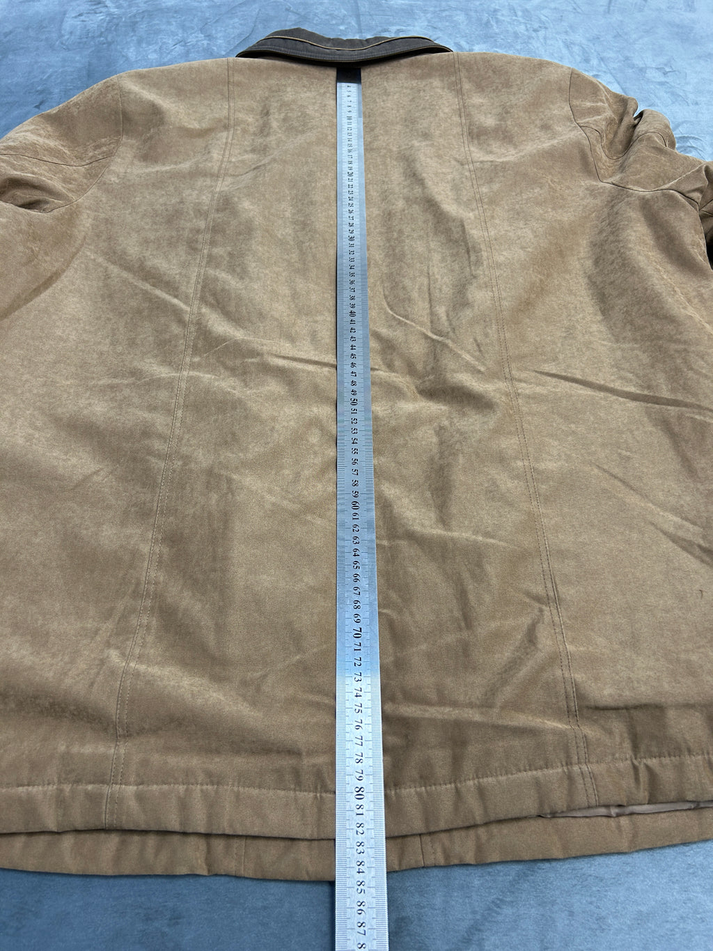 Giaccone effetto camoscio beige Lebek vintage – Donna Taglia XL