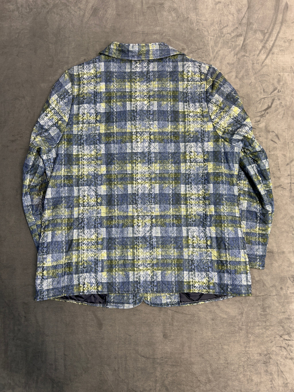 Blazer a quadri blu e verde Karelia vintage – Donna Taglia L