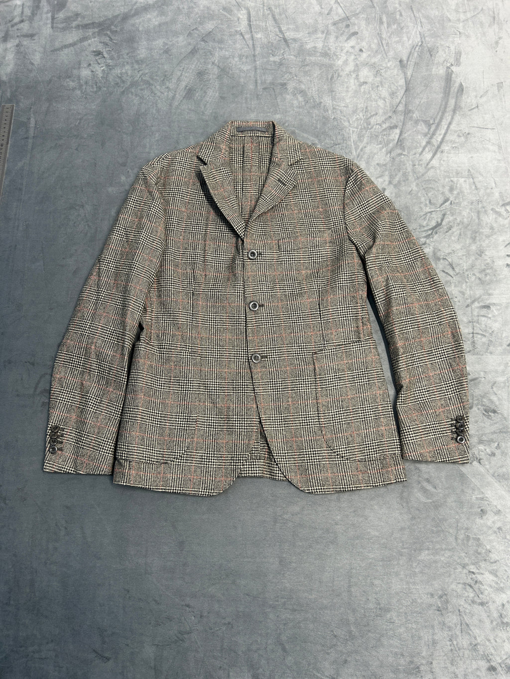 Blazer principe di Galles Barashon marrone in lana vintage – Uomo Taglia M (IT 48)