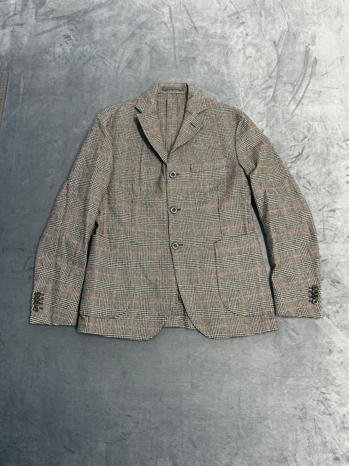 Blazer principe di Galles Barashon marrone in lana vintage – Uomo Taglia M (IT 48)