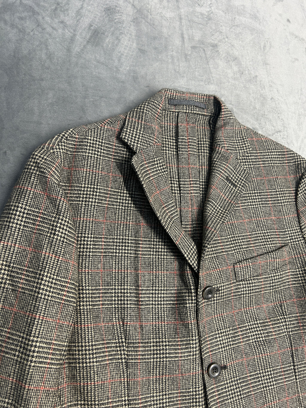 Blazer principe di Galles Barashon marrone in lana vintage – Uomo Taglia M (IT 48)