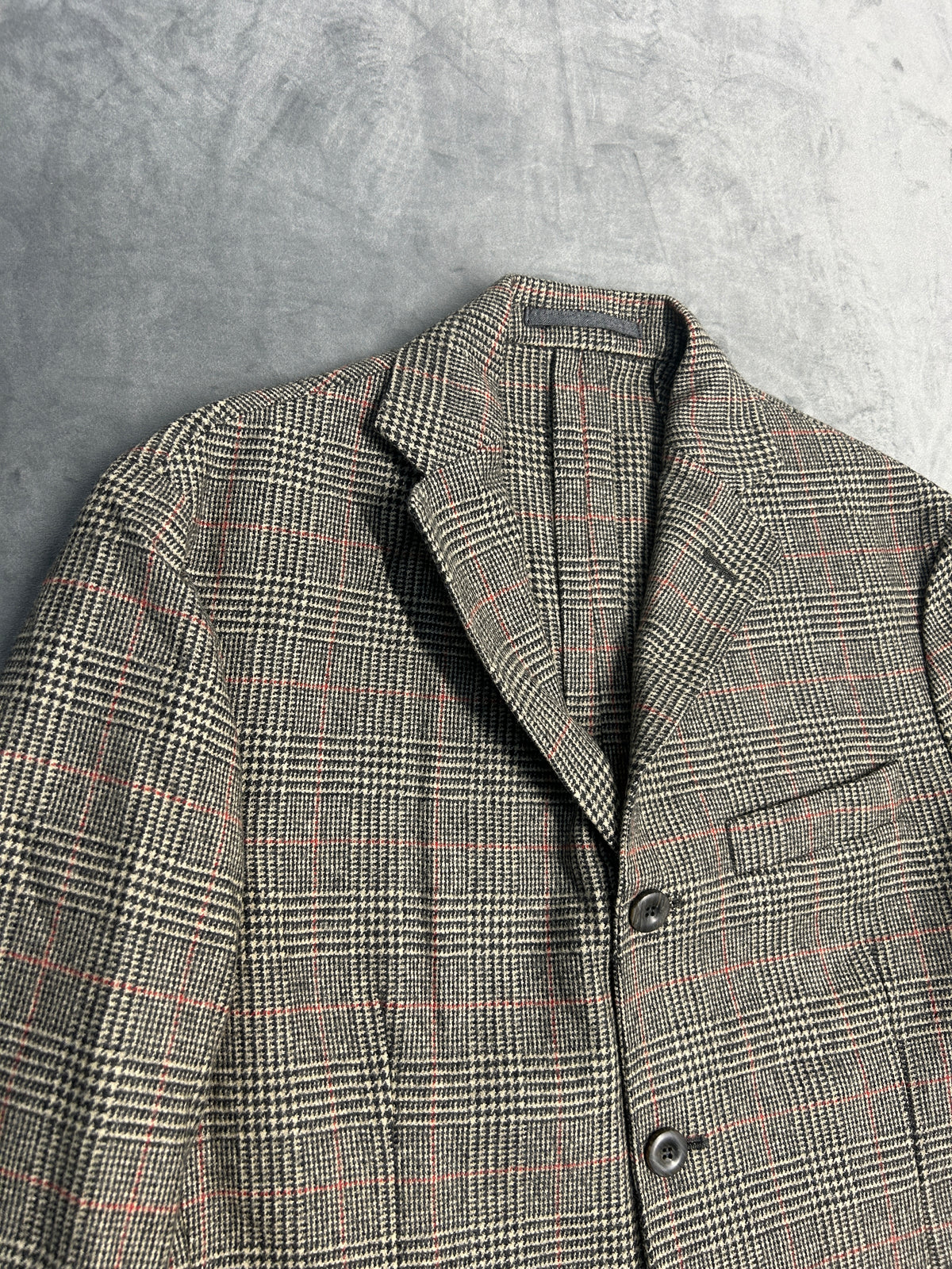 Blazer principe di Galles Barashon marrone in lana vintage – Uomo Taglia M (IT 48)