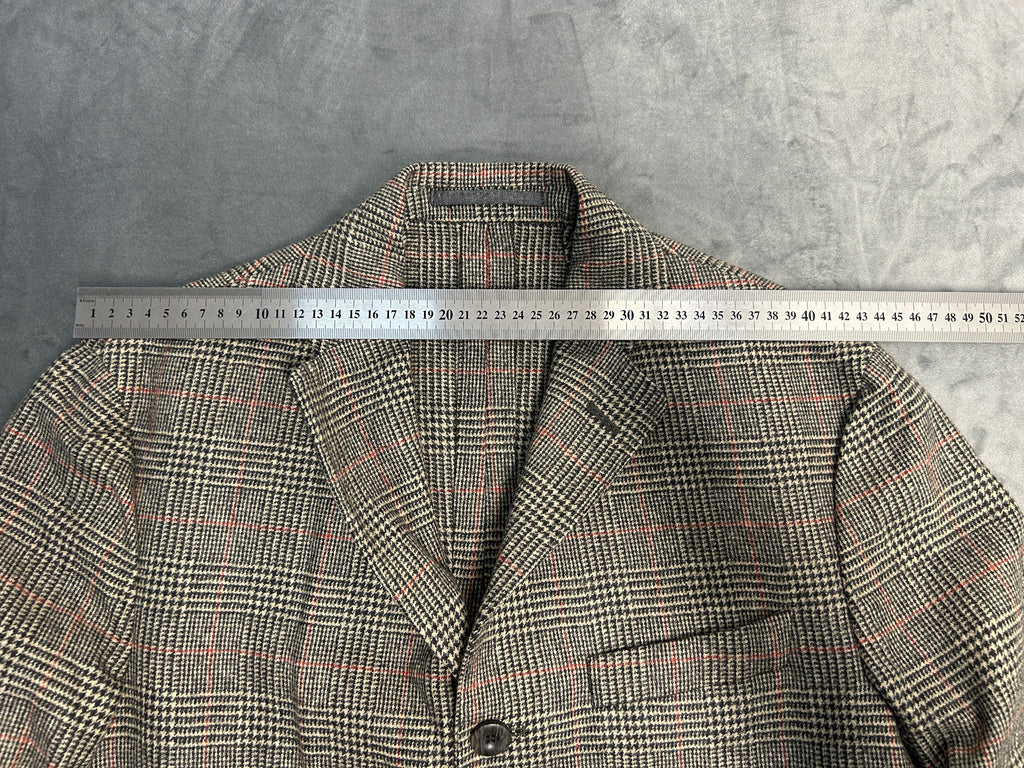 Blazer principe di Galles Barashon marrone in lana vintage – Uomo Taglia M (IT 48)
