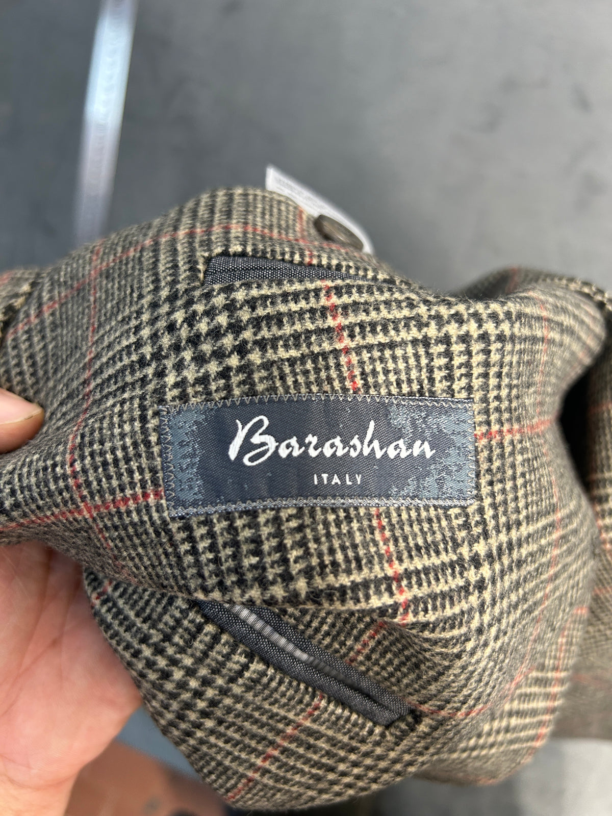 Blazer principe di Galles Barashon marrone in lana vintage – Uomo Taglia M (IT 48)
