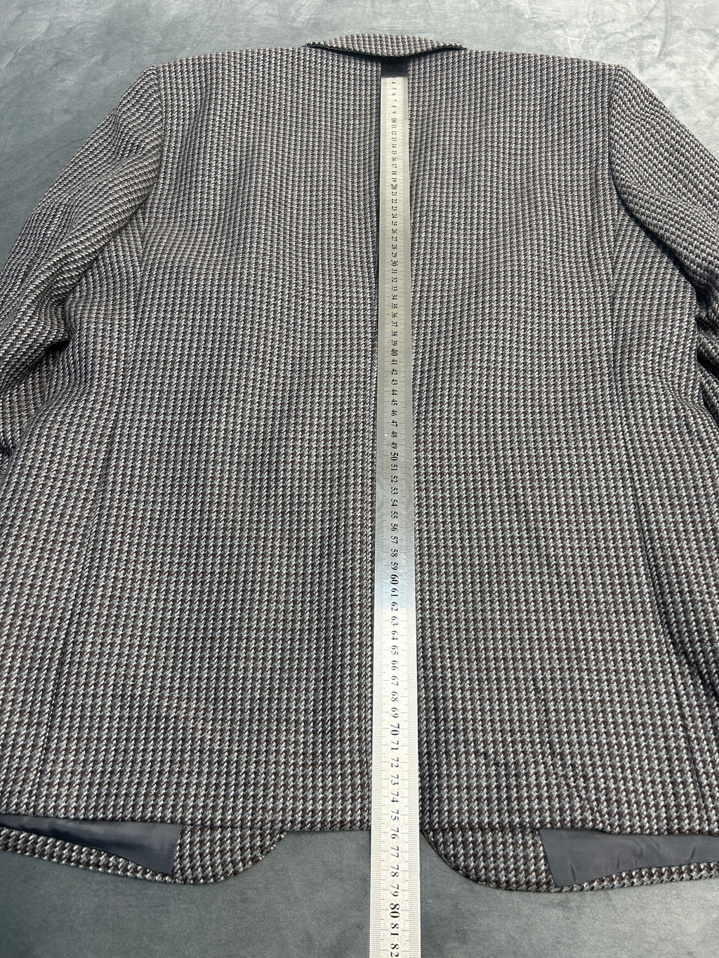 Blazer pied-de-poule bianco e nero Adolfo Andreotti in lana vintage – Uomo Taglia L