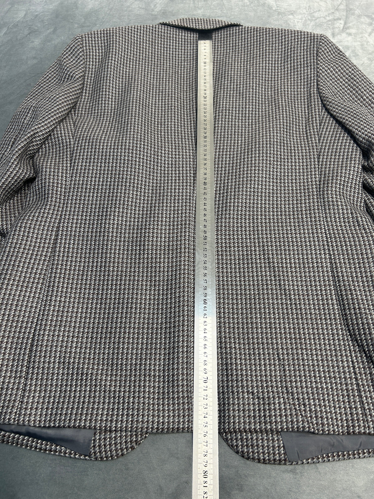 Blazer pied-de-poule bianco e nero Adolfo Andreotti in lana vintage – Uomo Taglia L