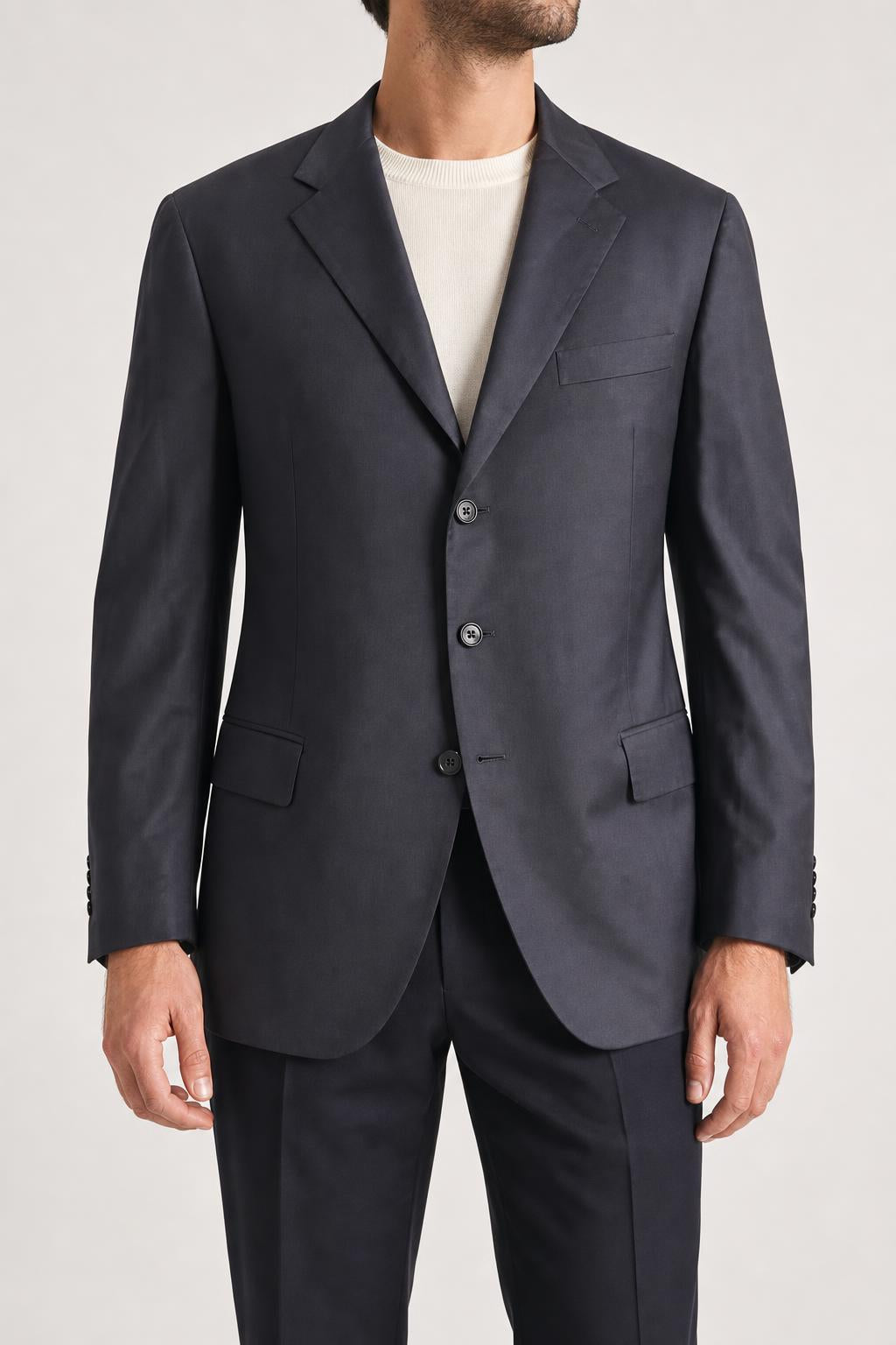 Blazer grigio antracite Davide Cenci in lana vintage – Uomo Taglia L