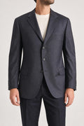 Blazer grigio antracite Davide Cenci in lana vintage – Uomo Taglia L