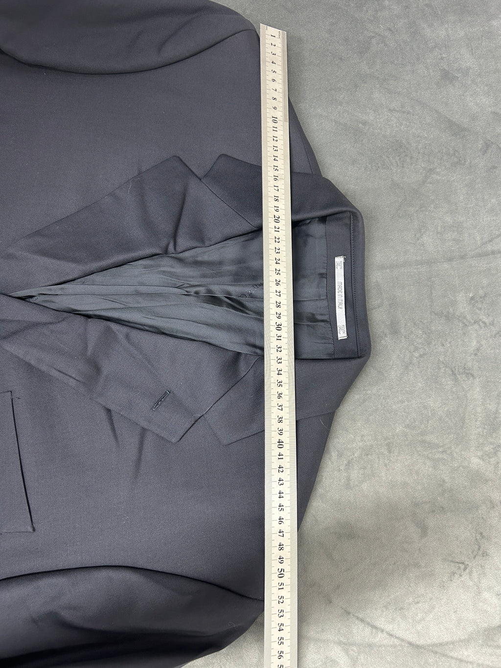 Blazer grigio antracite Davide Cenci in lana vintage – Uomo Taglia L
