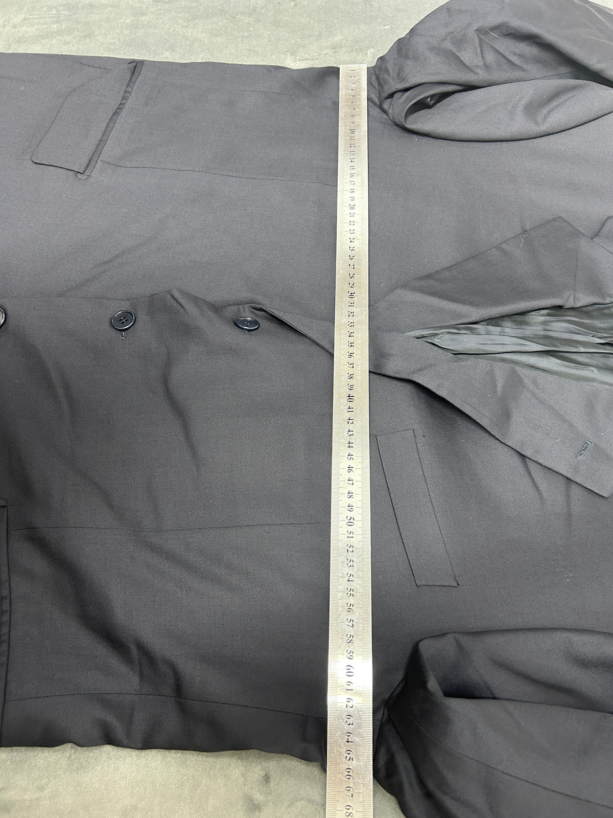 Blazer grigio antracite Davide Cenci in lana vintage – Uomo Taglia L