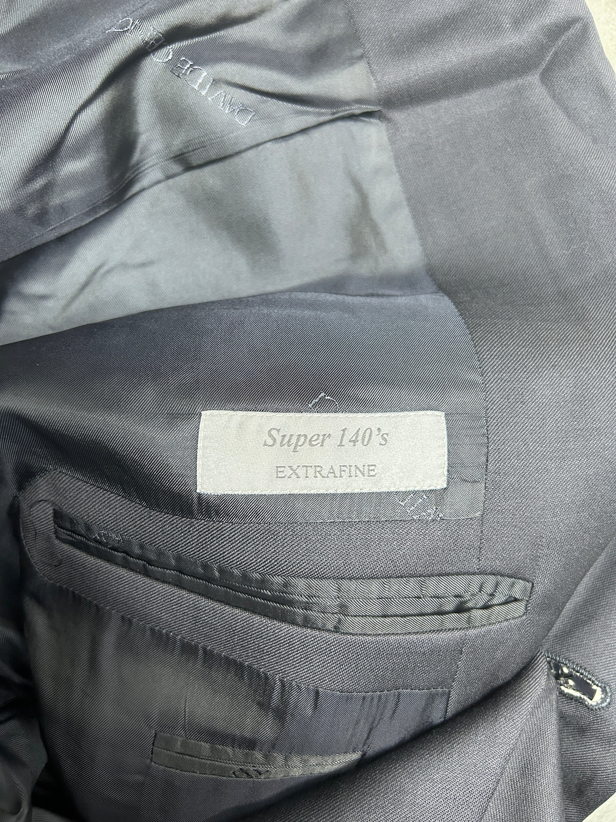 Blazer grigio antracite Davide Cenci in lana vintage – Uomo Taglia L