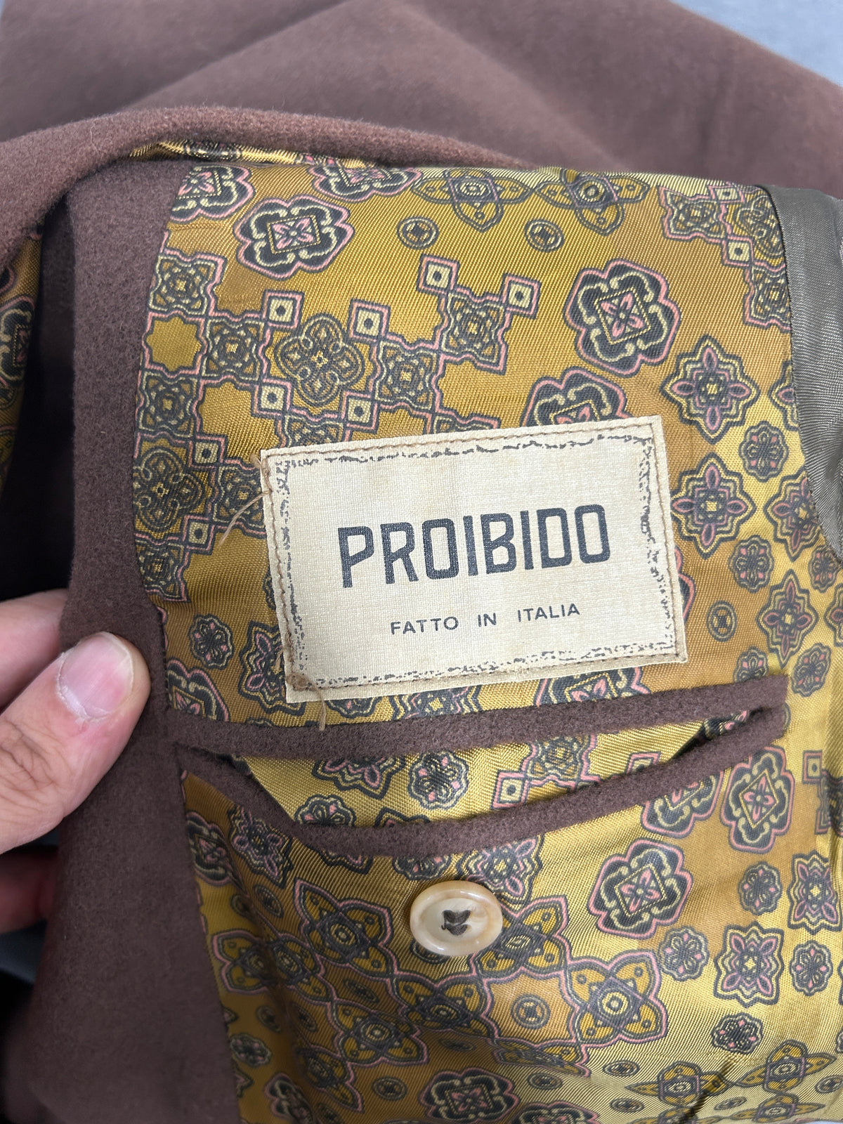 Blazer marrone Proibido in lana vintage – Uomo Taglia M (IT 48)