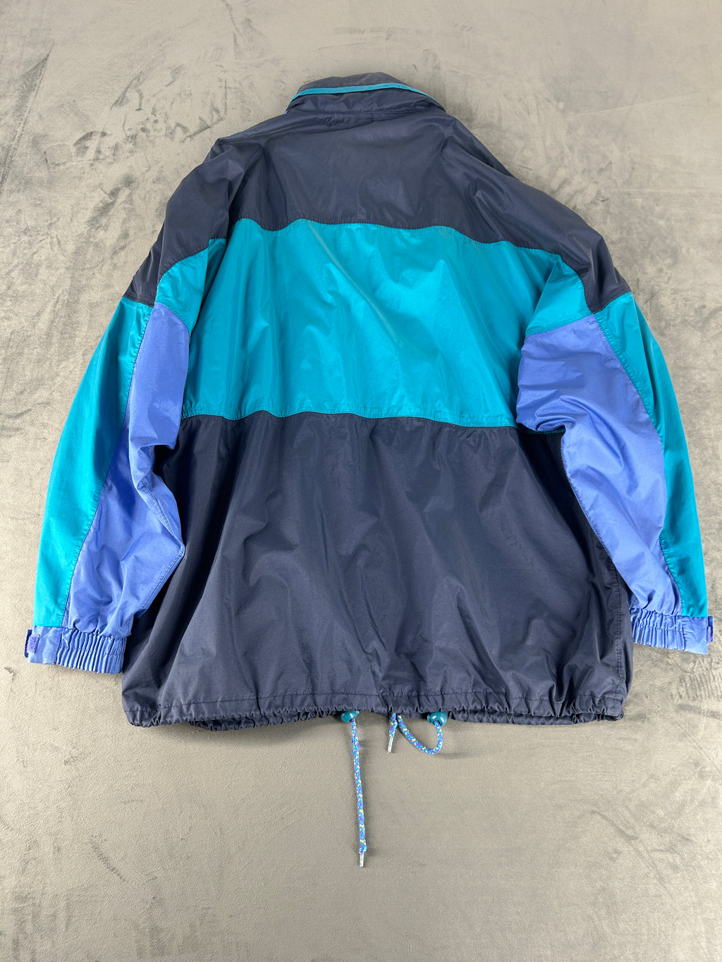 Track jacket Jeantex turchese e blu vintage anni 90 – Uomo Taglia L