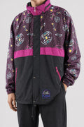 Giacca a vento Jeantex fantasia viola vintage anni 90 – Uomo Taglia XL