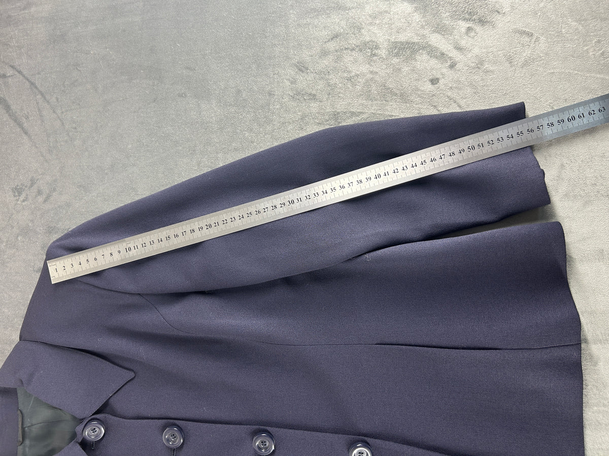 Cappotto blu navy in lana svasato vintage – Donna Taglia L (IT 44)