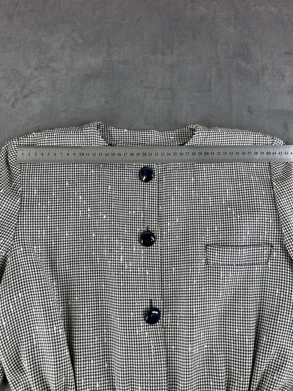 Blazer pied-de-poule Rosanna Manzoni in lana vintage – Donna Taglia L (IT 44)