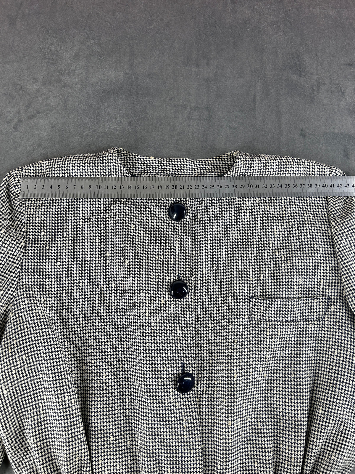 Blazer pied-de-poule Rosanna Manzoni in lana vintage – Donna Taglia L (IT 44)