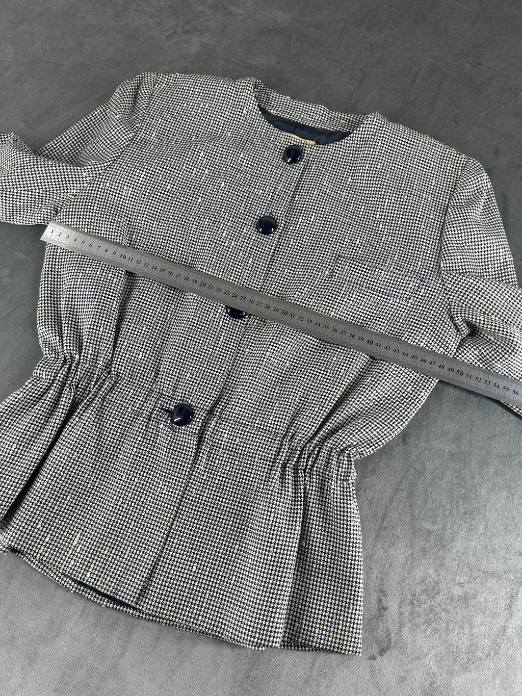 Blazer pied-de-poule Rosanna Manzoni in lana vintage – Donna Taglia L (IT 44)