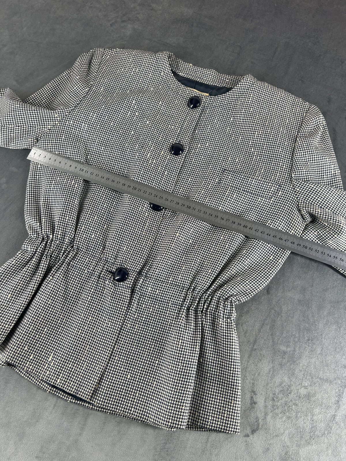 Blazer pied-de-poule Rosanna Manzoni in lana vintage – Donna Taglia L (IT 44)