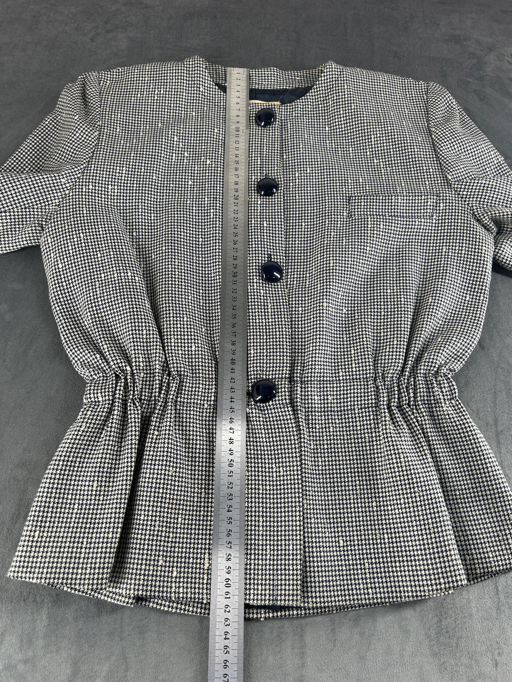 Blazer pied-de-poule Rosanna Manzoni in lana vintage – Donna Taglia L (IT 44)