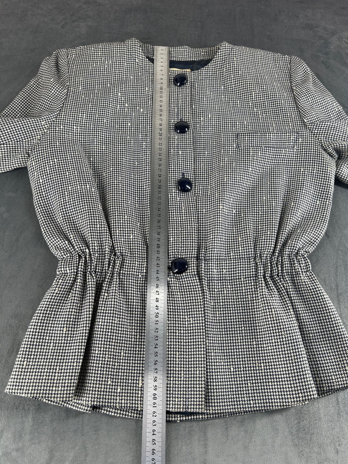 Blazer pied-de-poule Rosanna Manzoni in lana vintage – Donna Taglia L (IT 44)