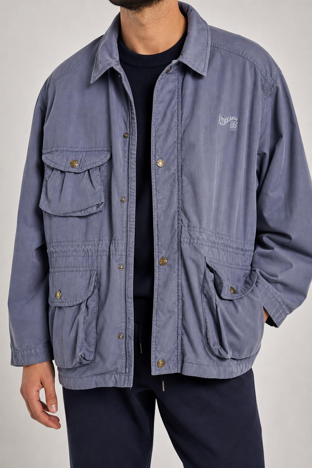 Field jacket grigio malva vintage – Uomo Taglia XL