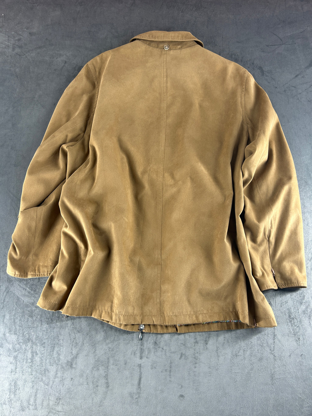 Harrington effetto camoscio cammello Gariglio vintage – Uomo Taglia L