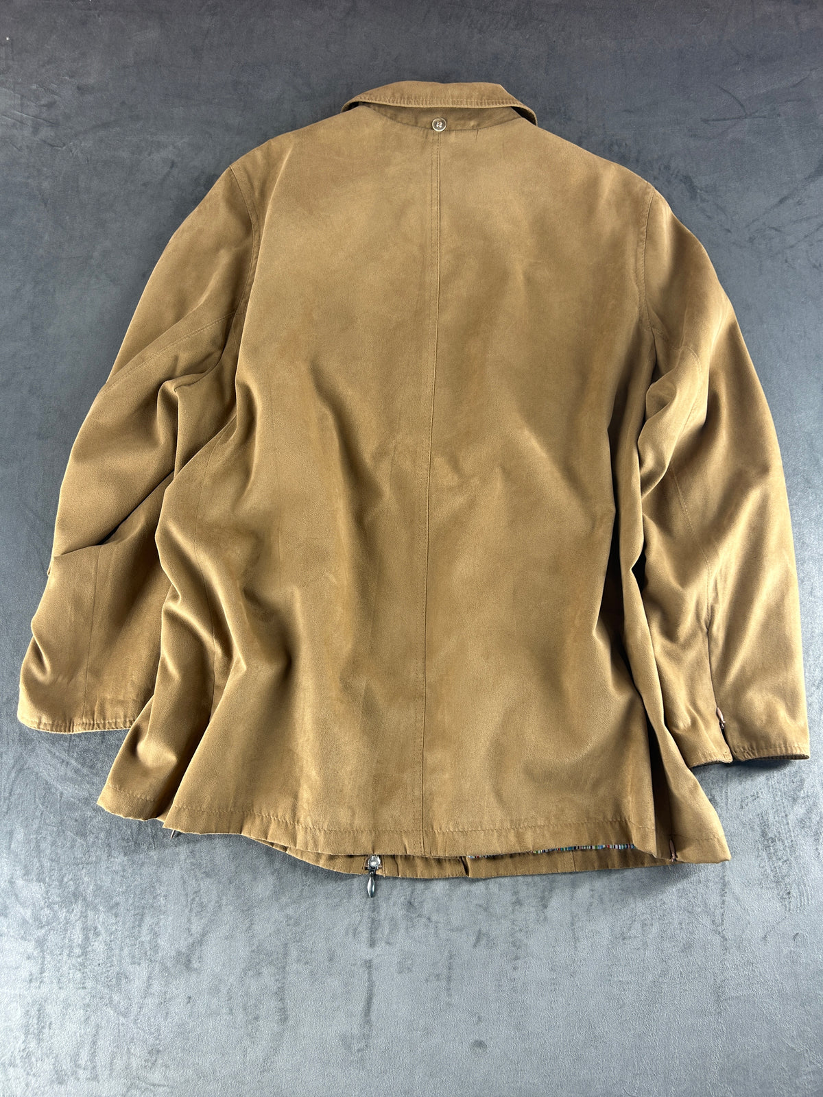 Harrington effetto camoscio cammello Gariglio vintage – Uomo Taglia L