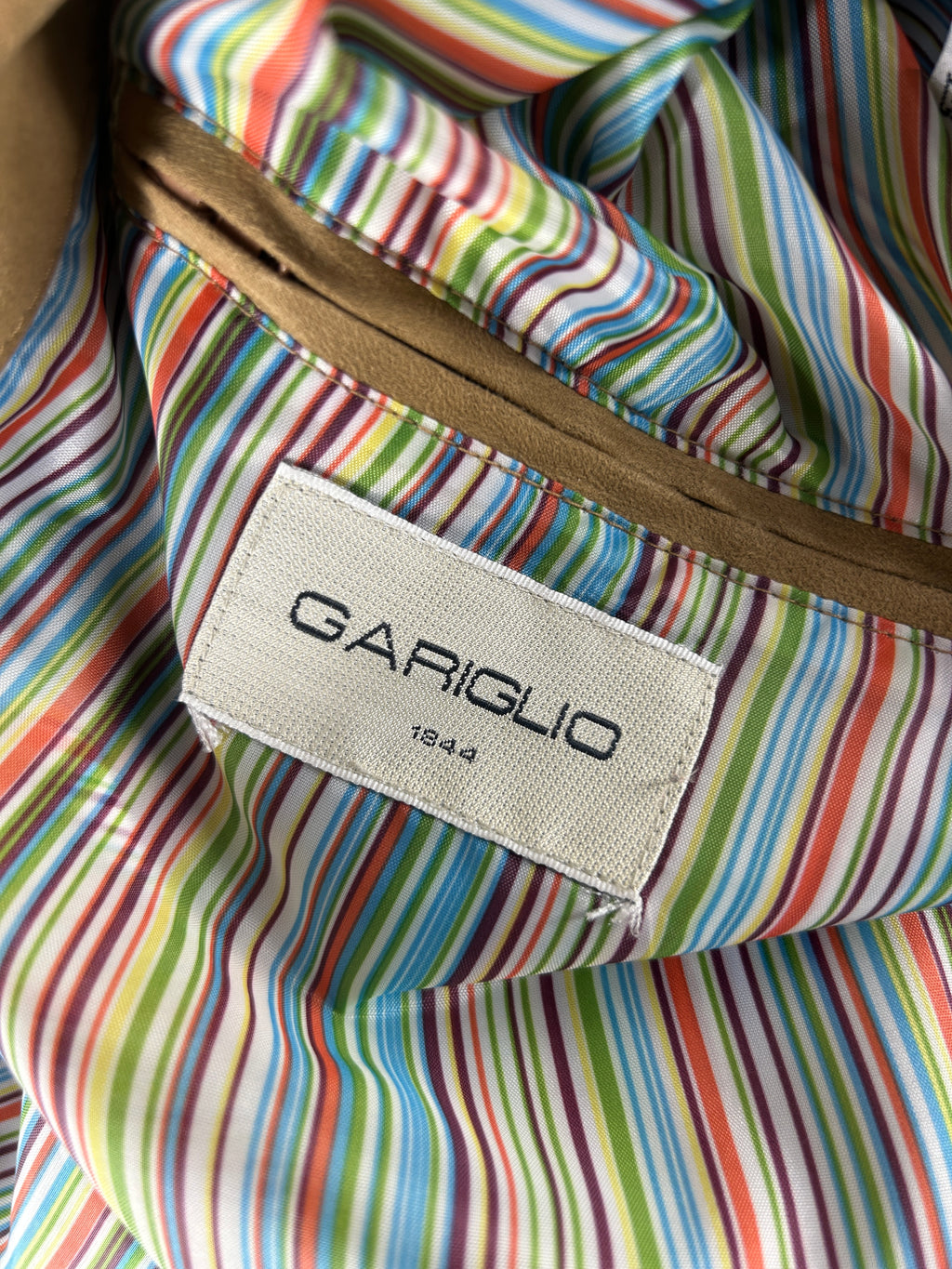Harrington effetto camoscio cammello Gariglio vintage – Uomo Taglia L