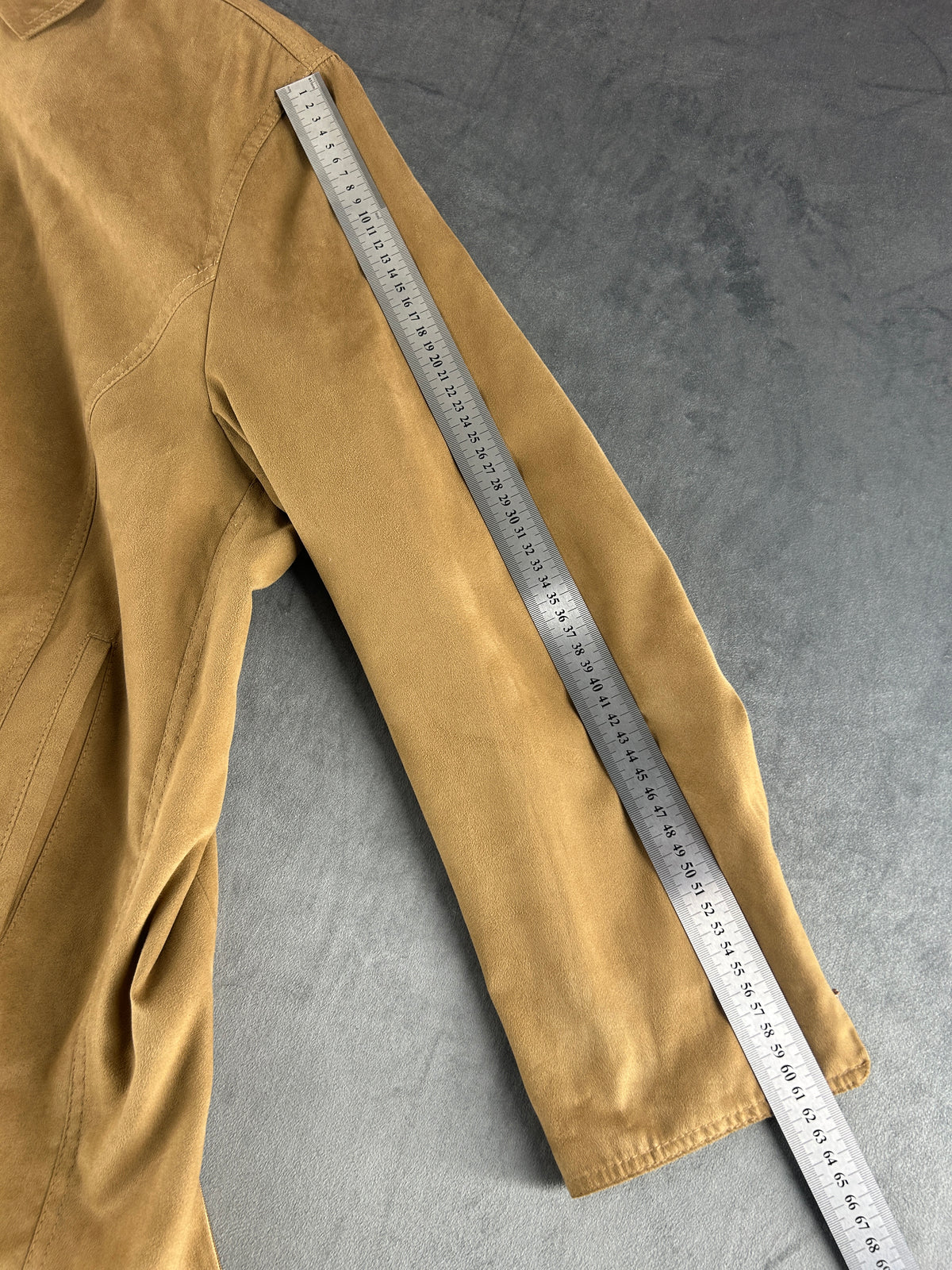 Harrington effetto camoscio cammello Gariglio vintage – Uomo Taglia L