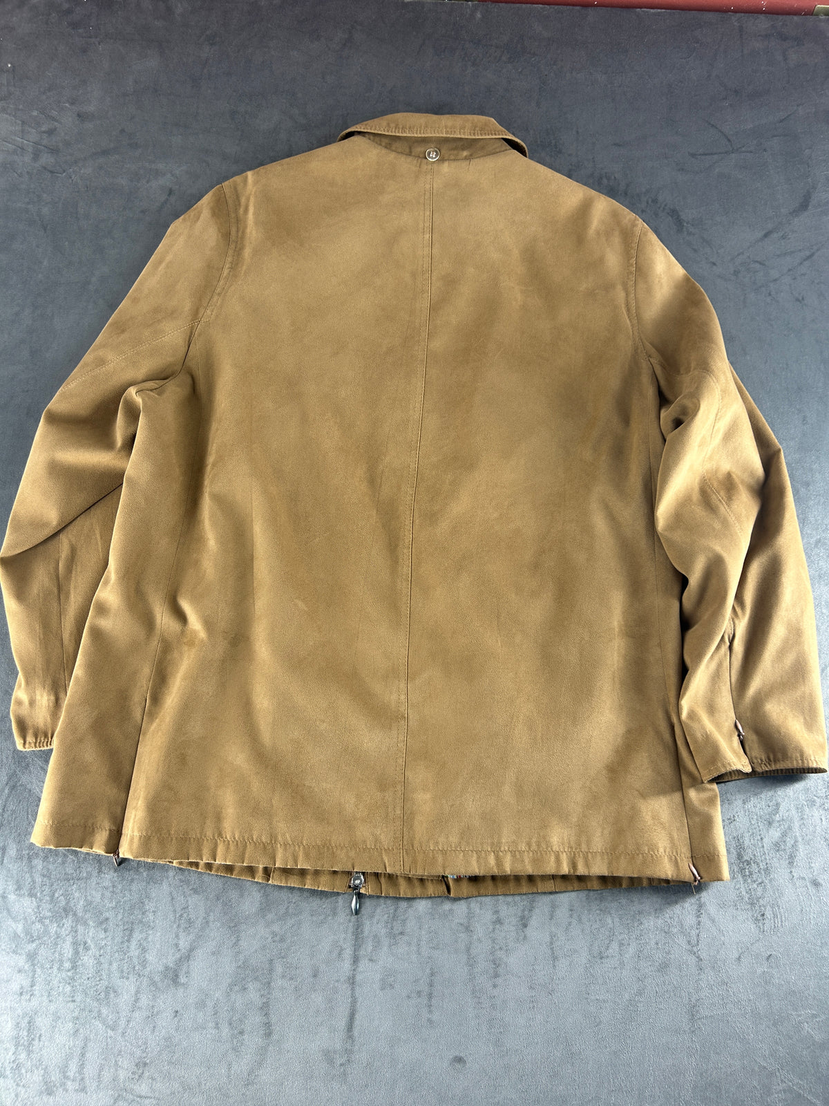 Harrington effetto camoscio cammello Gariglio vintage – Uomo Taglia L