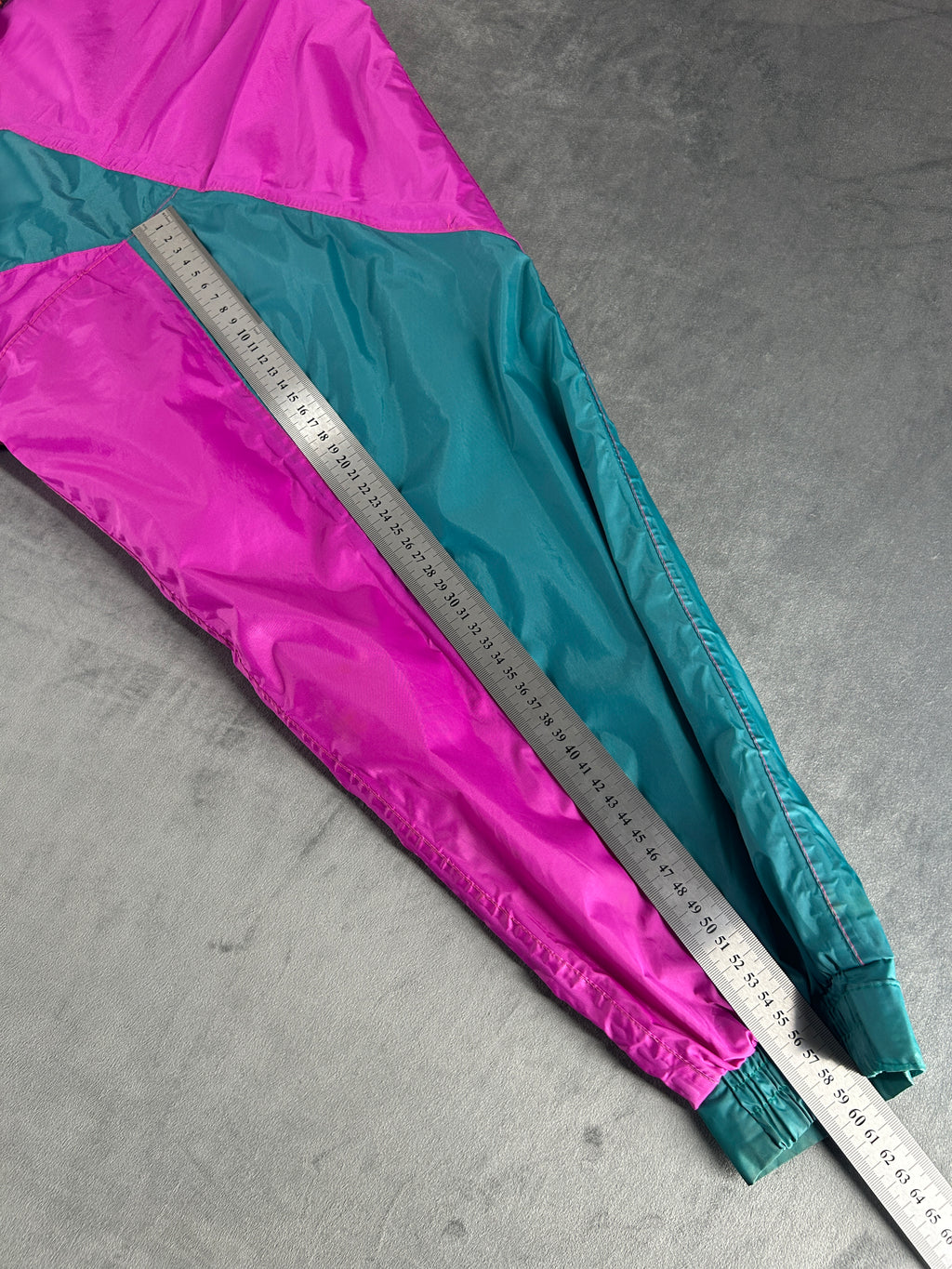 Giacca a vento Salewa verde e fucsia vintage anni 90 – Uomo Taglia XL