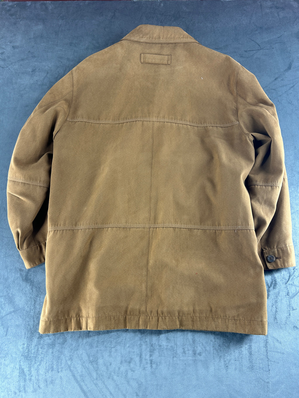Car coat effetto camoscio cammello Chevy vintage – Uomo Taglia M (IT 48)