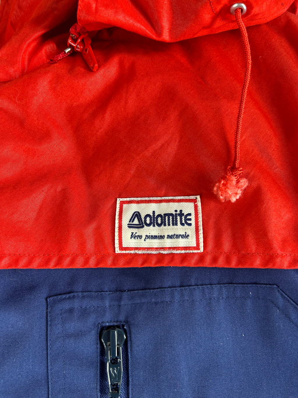 Giacca a vento Dolomite blu e rosso vintage – Uomo Taglia L