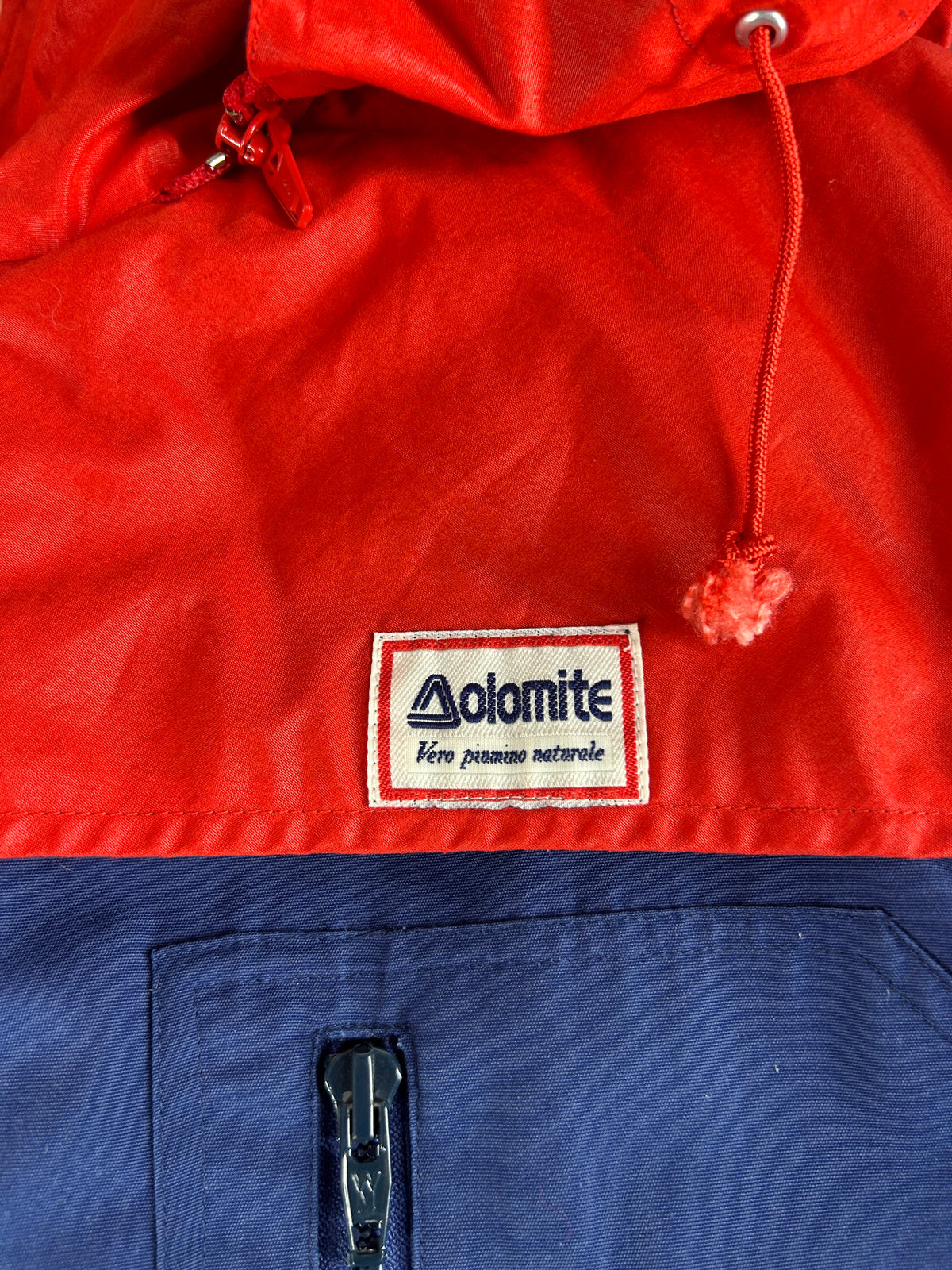 Giacca a vento Dolomite blu e rosso vintage – Uomo Taglia L