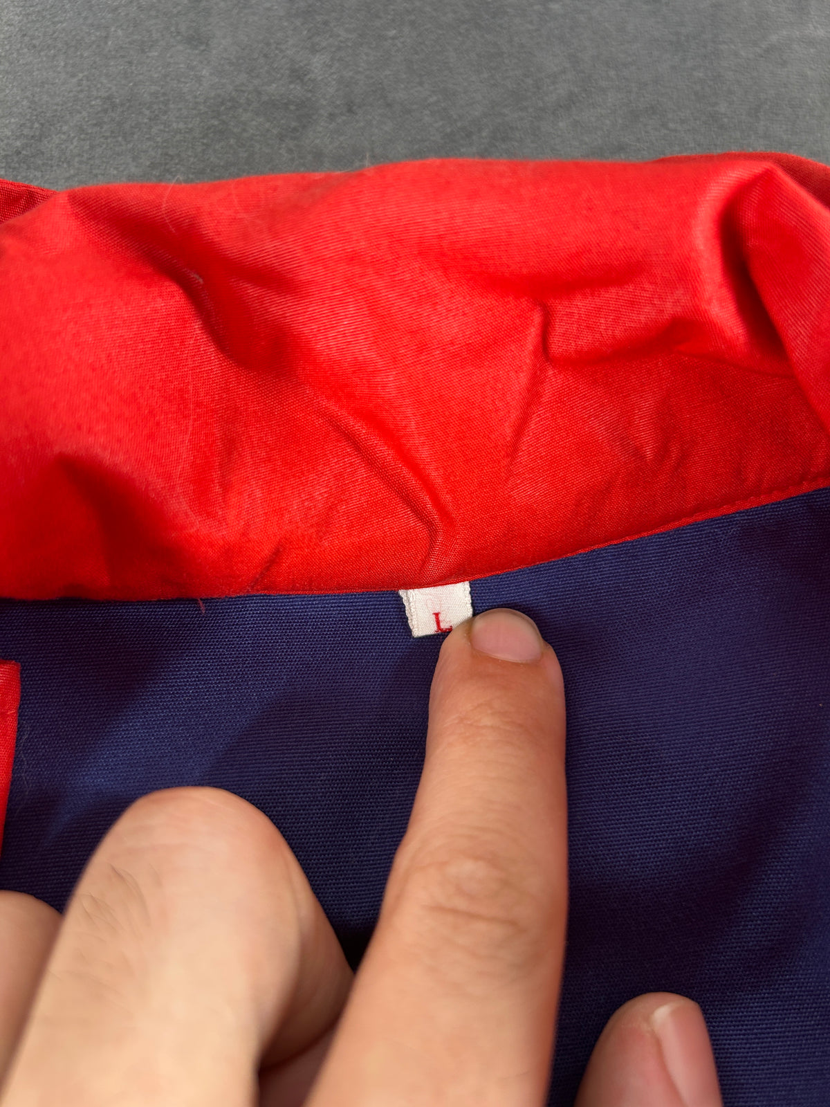 Giacca a vento Dolomite blu e rosso vintage – Uomo Taglia L