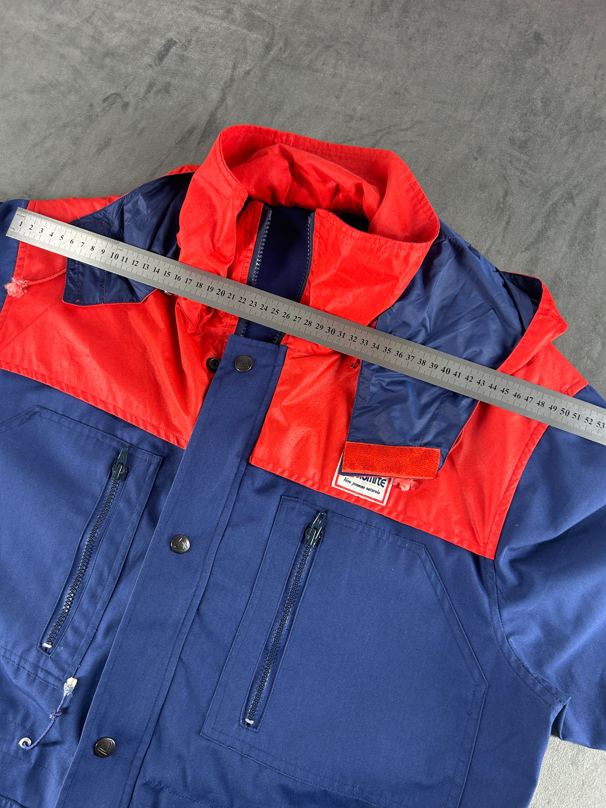 Giacca a vento Dolomite blu e rosso vintage – Uomo Taglia L